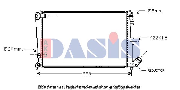 AKS DASIS Radiators, Motora dzesēšanas sistēma 060240N